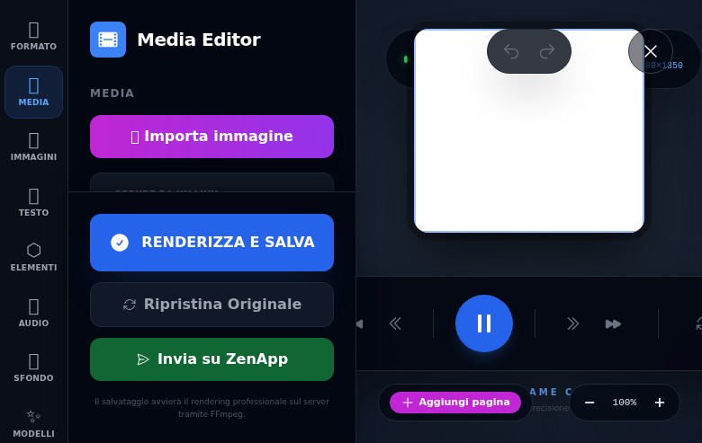 Media Editor di Zenith OS — editor immagini e video
